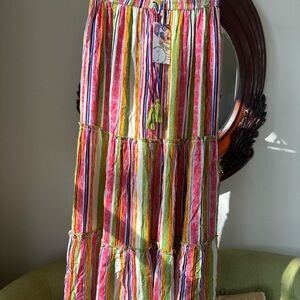 Vibrant Multicolor Maxi Skirt